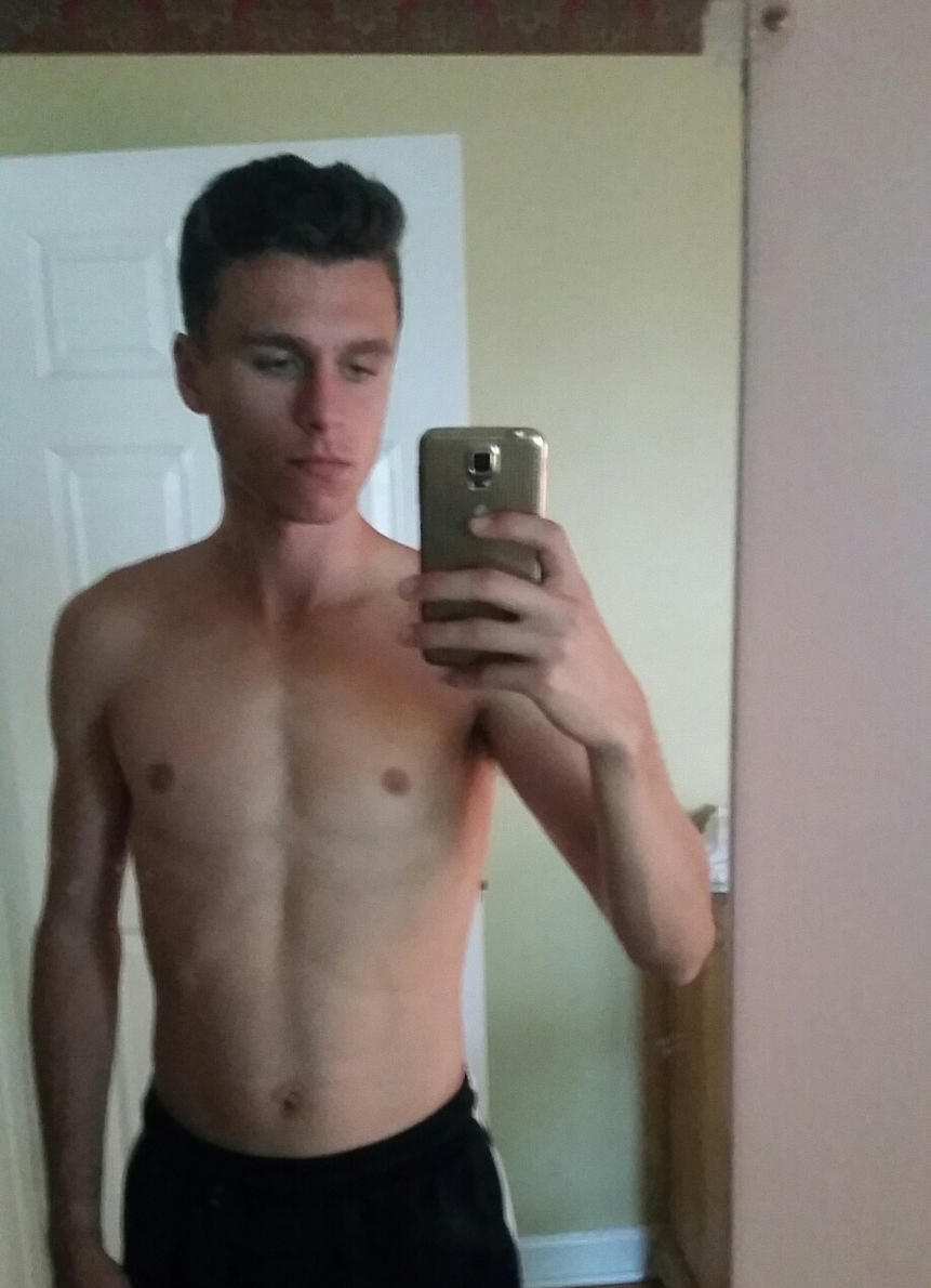 Josh before - front view at 125 lbs